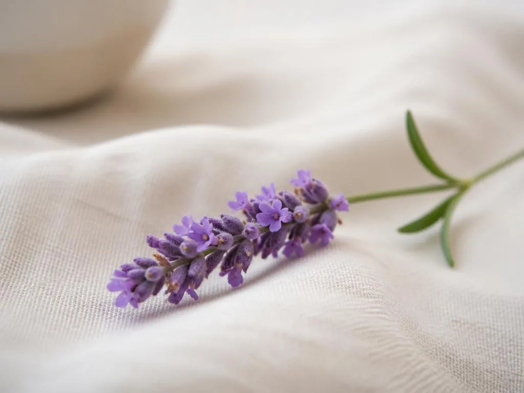 Single lavender sprig for a calming sensory experience